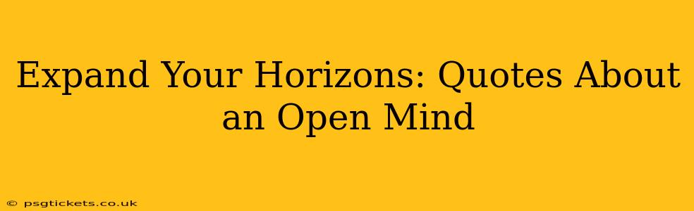 Expand Your Horizons: Quotes About an Open Mind