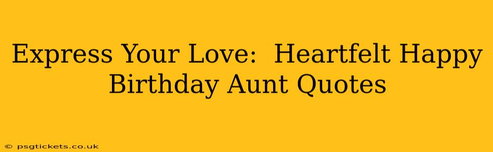 Express Your Love:  Heartfelt Happy Birthday Aunt Quotes