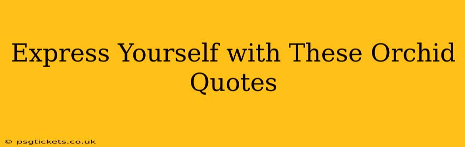 Express Yourself with These Orchid Quotes