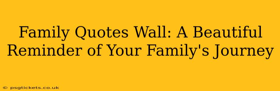 Family Quotes Wall: A Beautiful Reminder of Your Family's Journey