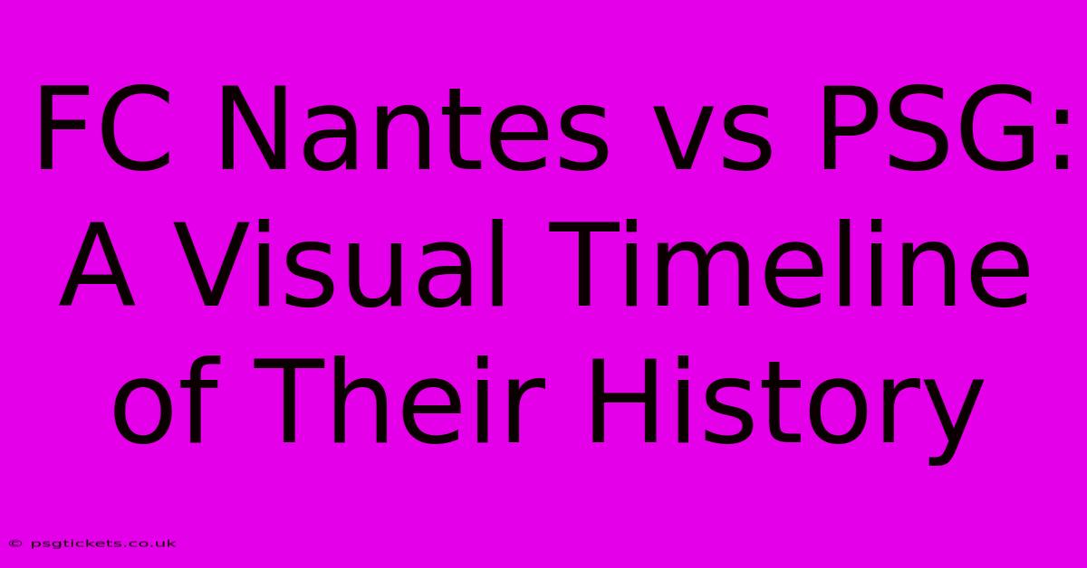 FC Nantes Vs PSG: A Visual Timeline Of Their History