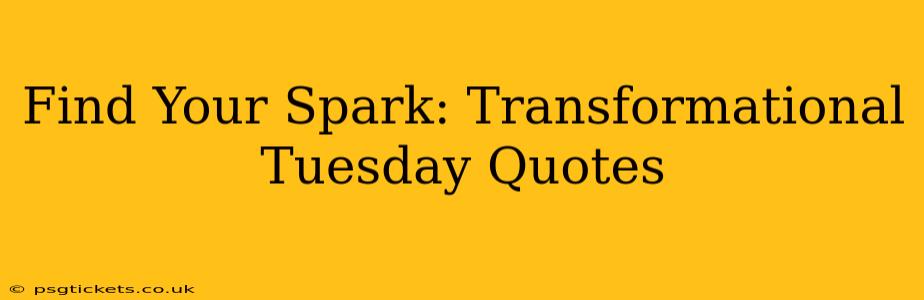 Find Your Spark: Transformational Tuesday Quotes