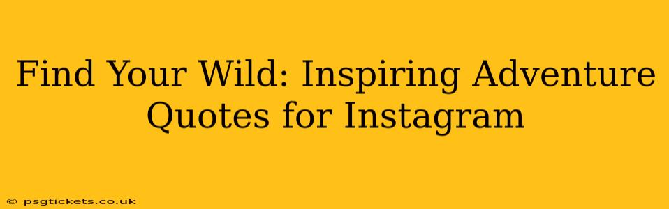 Find Your Wild: Inspiring Adventure Quotes for Instagram