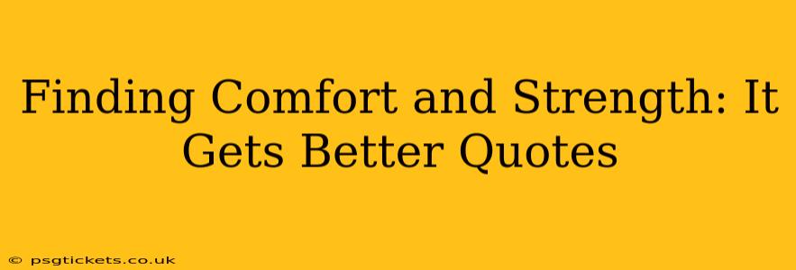 Finding Comfort and Strength: It Gets Better Quotes