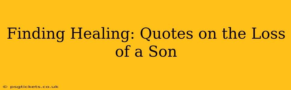 Finding Healing: Quotes on the Loss of a Son