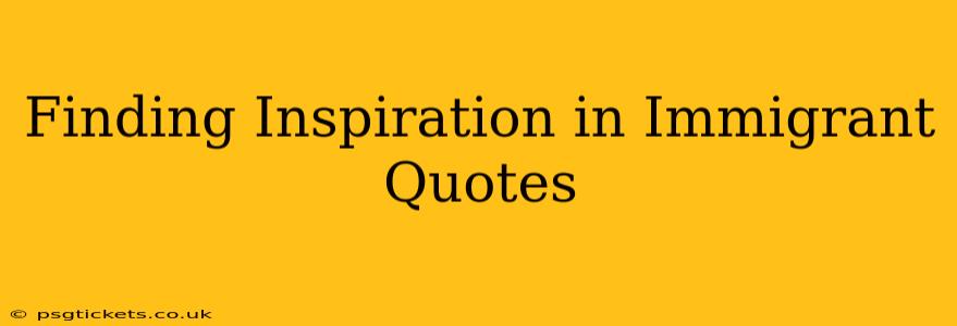 Finding Inspiration in Immigrant Quotes