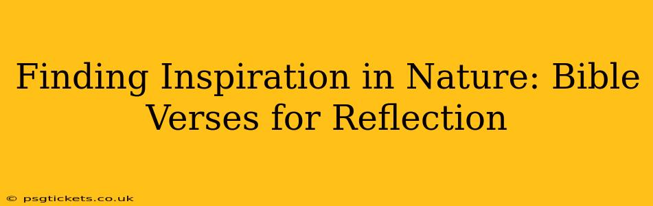 Finding Inspiration in Nature: Bible Verses for Reflection