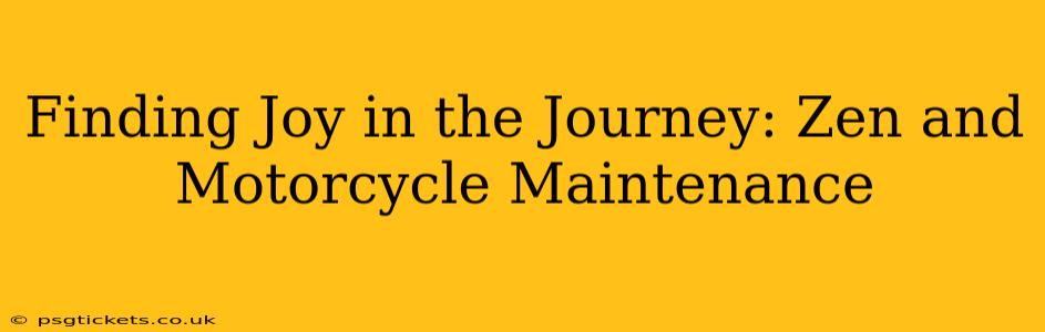 Finding Joy in the Journey: Zen and Motorcycle Maintenance