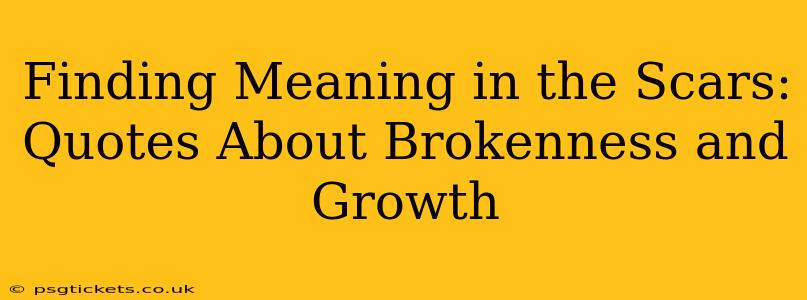 Finding Meaning in the Scars: Quotes About Brokenness and Growth