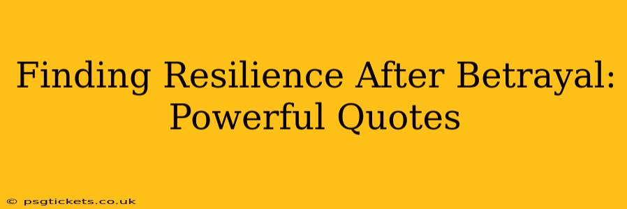 Finding Resilience After Betrayal: Powerful Quotes