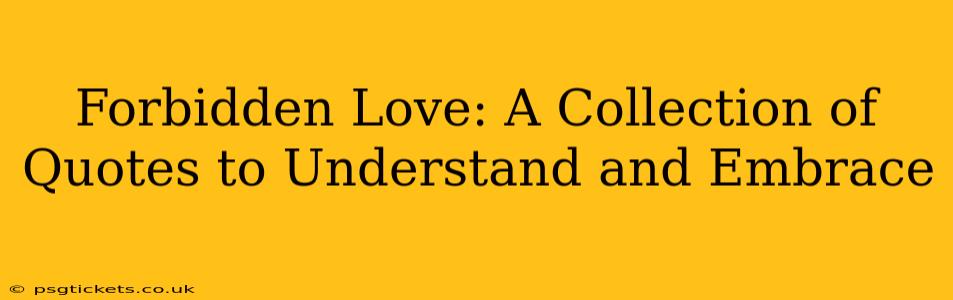 Forbidden Love: A Collection of Quotes to Understand and Embrace