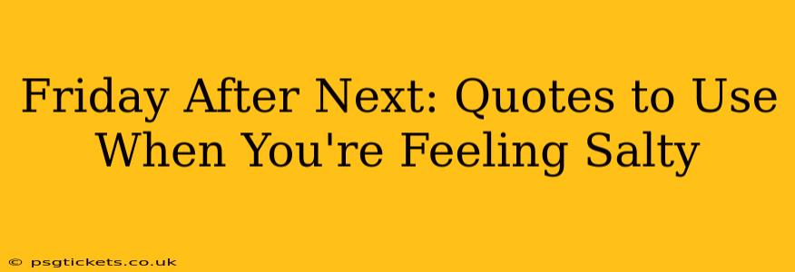 Friday After Next: Quotes to Use When You're Feeling Salty