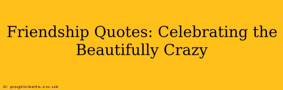 Friendship Quotes: Celebrating the Beautifully Crazy