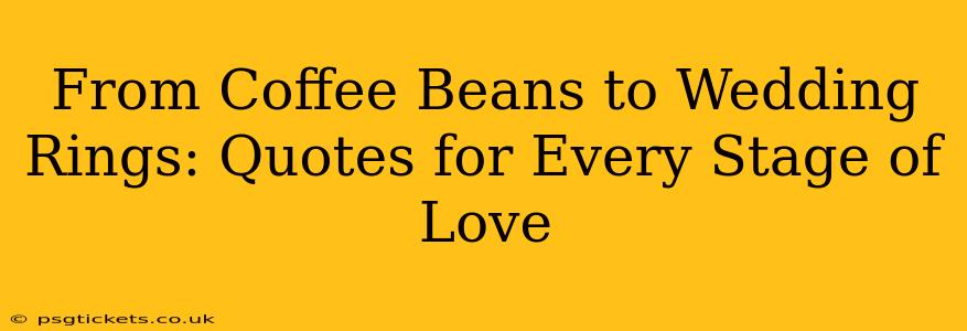 From Coffee Beans to Wedding Rings: Quotes for Every Stage of Love
