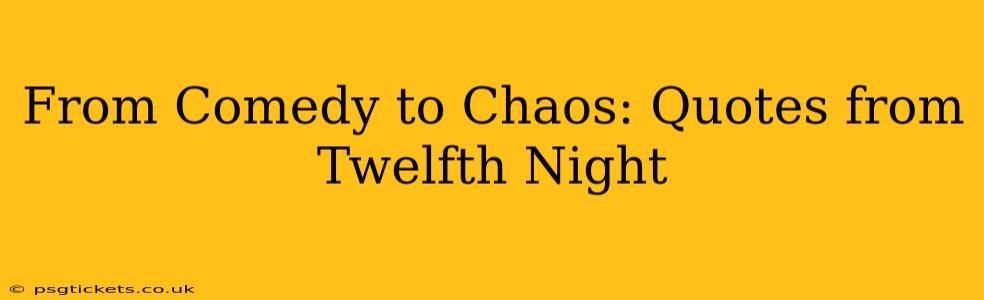 From Comedy to Chaos: Quotes from Twelfth Night
