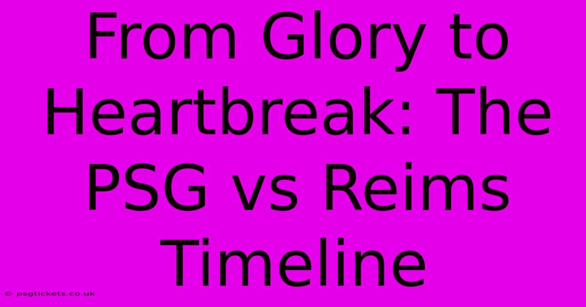 From Glory To Heartbreak: The PSG Vs Reims Timeline