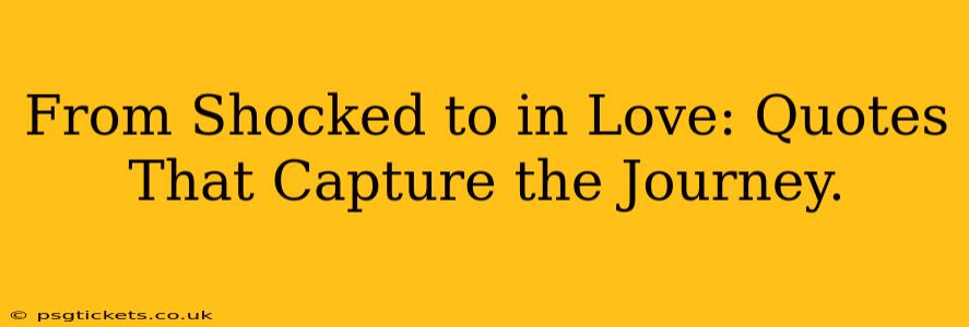 From Shocked to in Love: Quotes That Capture the Journey.
