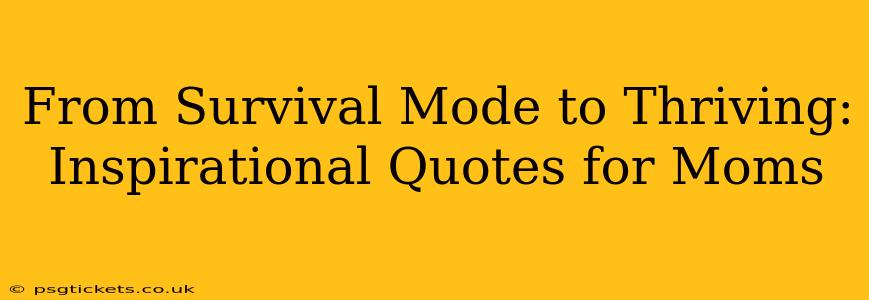 From Survival Mode to Thriving: Inspirational Quotes for Moms