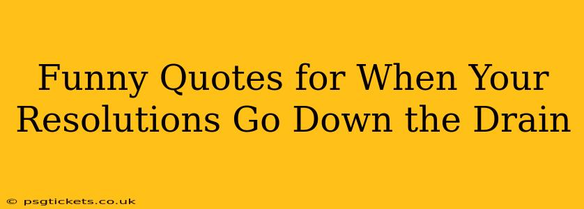 Funny Quotes for When Your Resolutions Go Down the Drain