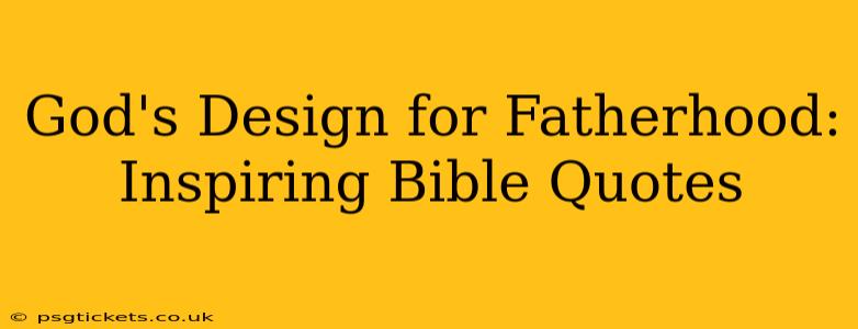 God's Design for Fatherhood: Inspiring Bible Quotes