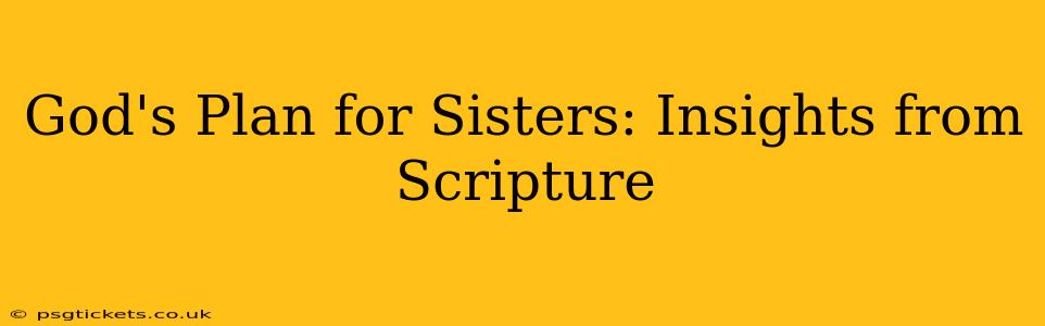 God's Plan for Sisters: Insights from Scripture