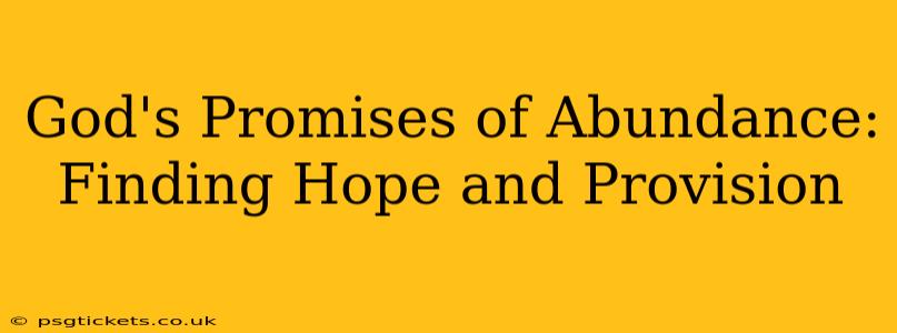 God's Promises of Abundance: Finding Hope and Provision