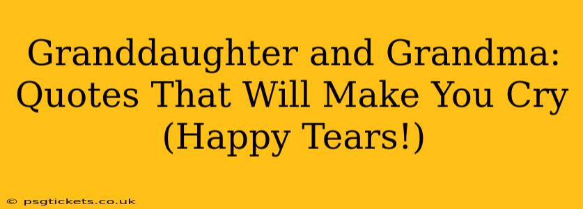 Granddaughter and Grandma: Quotes That Will Make You Cry (Happy Tears!)