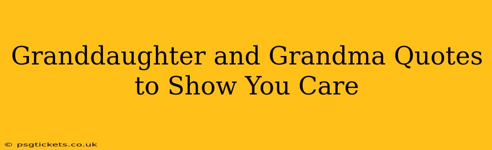 Granddaughter and Grandma Quotes to Show You Care
