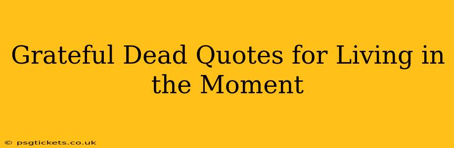 Grateful Dead Quotes for Living in the Moment