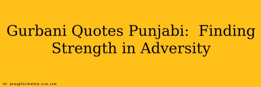 Gurbani Quotes Punjabi:  Finding Strength in Adversity