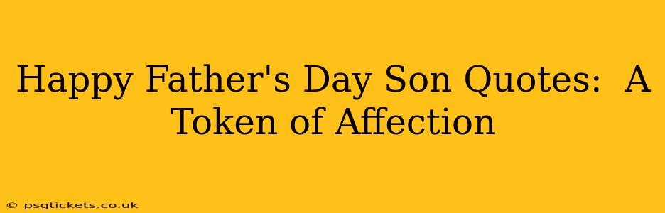 Happy Father's Day Son Quotes:  A Token of Affection