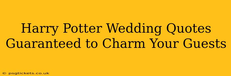 Harry Potter Wedding Quotes Guaranteed to Charm Your Guests