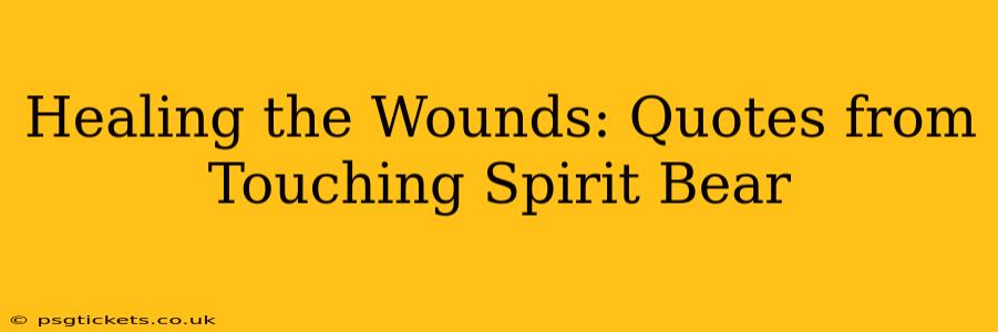 Healing the Wounds: Quotes from Touching Spirit Bear