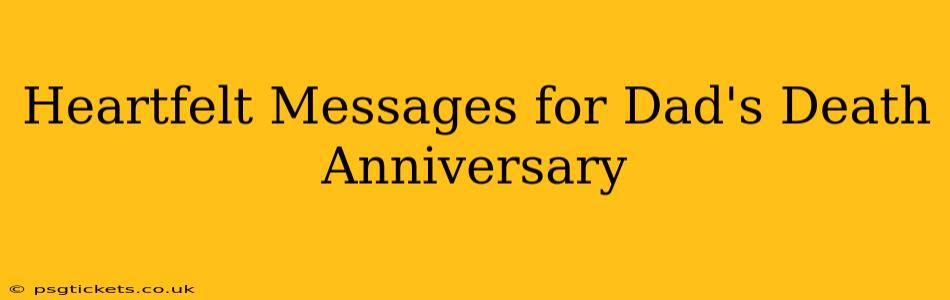 Heartfelt Messages for Dad's Death Anniversary