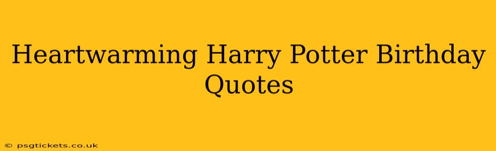 Heartwarming Harry Potter Birthday Quotes