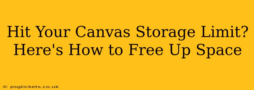 Hit Your Canvas Storage Limit? Here's How to Free Up Space