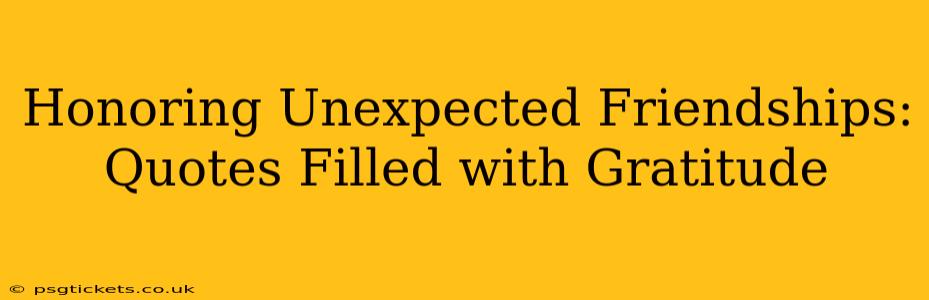 Honoring Unexpected Friendships: Quotes Filled with Gratitude