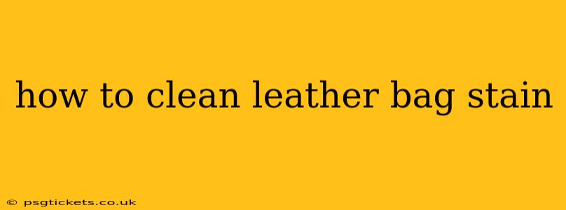 how to clean leather bag stain