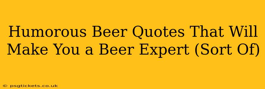 Humorous Beer Quotes That Will Make You a Beer Expert (Sort Of)