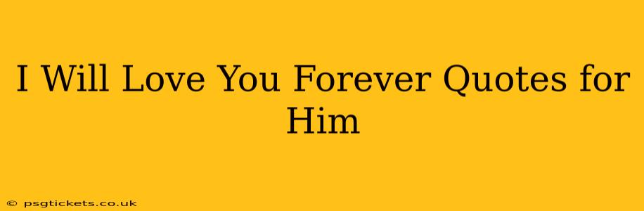 I Will Love You Forever Quotes for Him