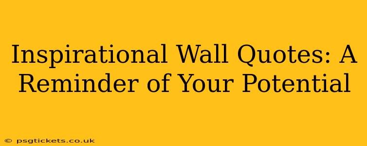 Inspirational Wall Quotes: A Reminder of Your Potential