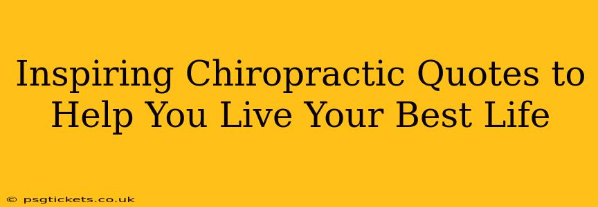 Inspiring Chiropractic Quotes to Help You Live Your Best Life