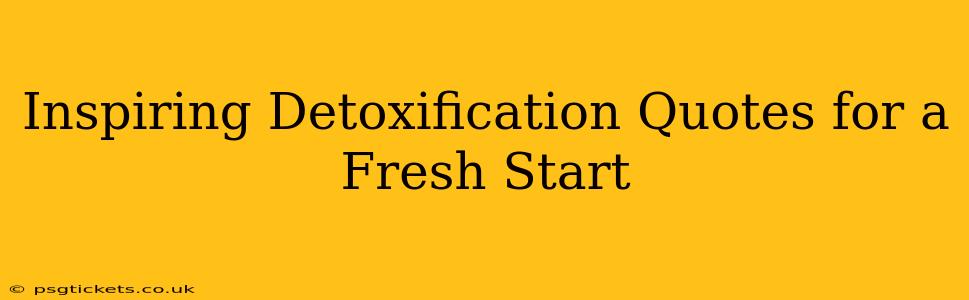 Inspiring Detoxification Quotes for a Fresh Start