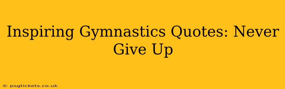 Inspiring Gymnastics Quotes: Never Give Up