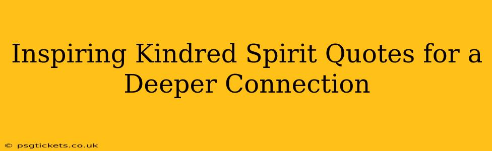 Inspiring Kindred Spirit Quotes for a Deeper Connection