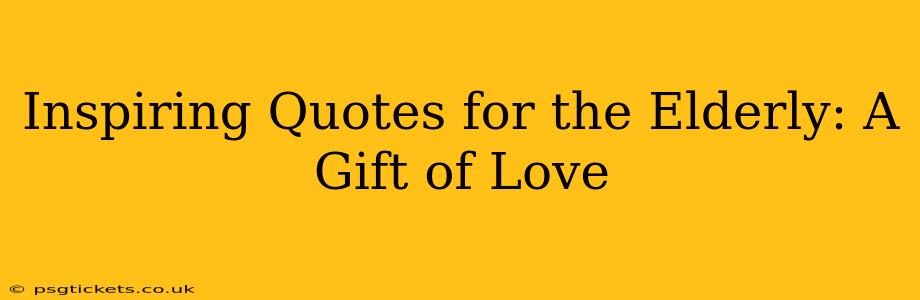 Inspiring Quotes for the Elderly: A Gift of Love