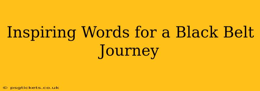 Inspiring Words for a Black Belt Journey