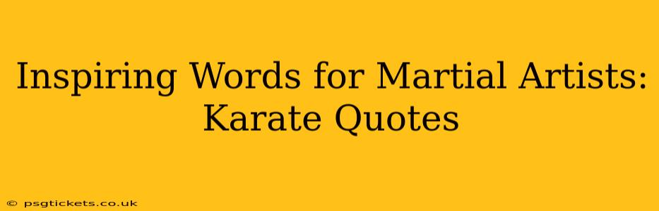 Inspiring Words for Martial Artists: Karate Quotes