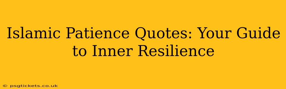 Islamic Patience Quotes: Your Guide to Inner Resilience