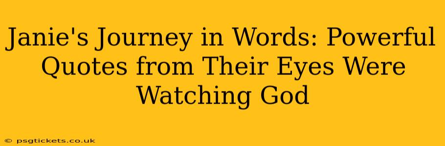 Janie's Journey in Words: Powerful Quotes from Their Eyes Were Watching God